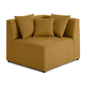 Amalfi - module d'angle réversible - en tissu - Jaune