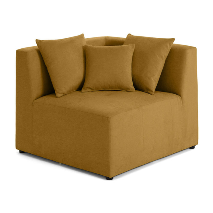 Amalfi - module d'angle réversible - en tissu - Jaune
