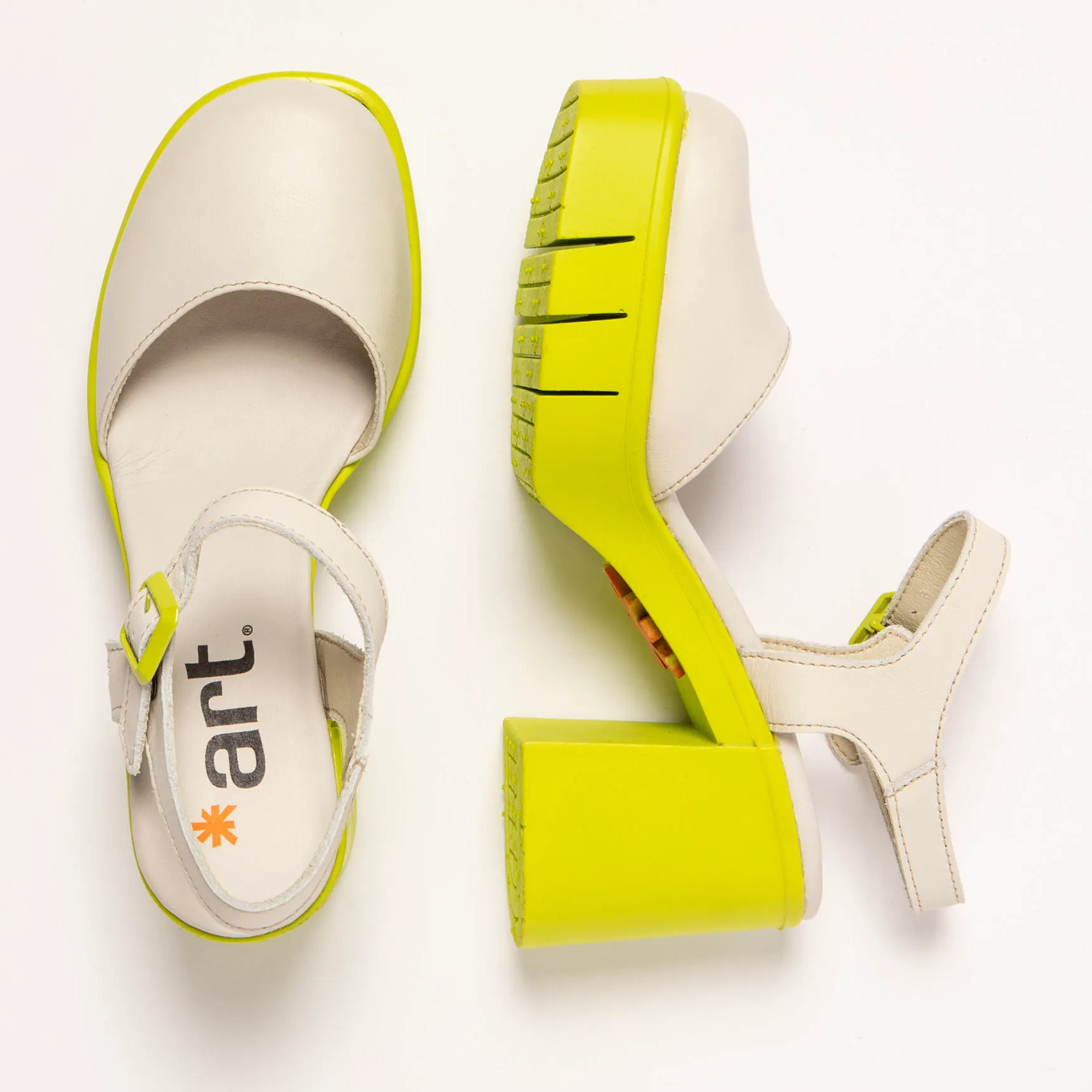 Sandalias con tacón 1991 NAPPA CREAM-PISTACHO / EIVISSA color Cream-pistacho