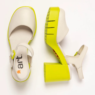 Sandalias con tacón 1991 NAPPA CREAM-PISTACHO / EIVISSA color Cream-pistacho