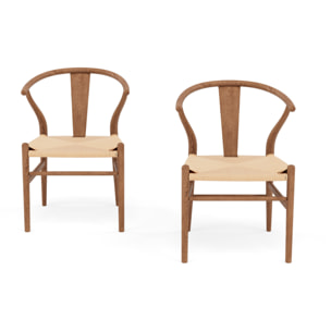 Bergen - lot de 2 chaises - bois d'hêtre - Bois