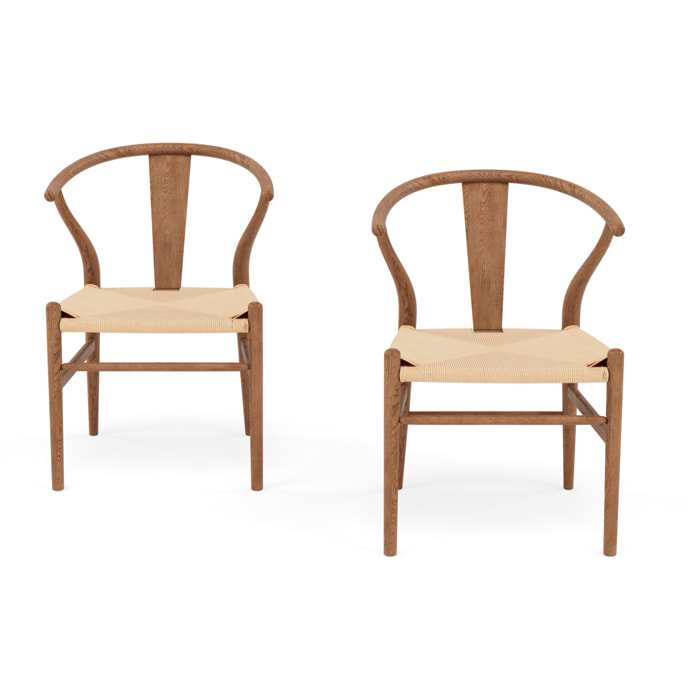 Bergen - lot de 2 chaises - bois - Bois