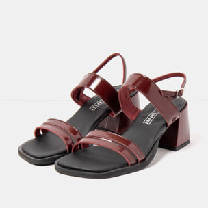 Sandalias con tacón 2010 NAPPA SHINNY BURDEOS / VERONA color Burdeos