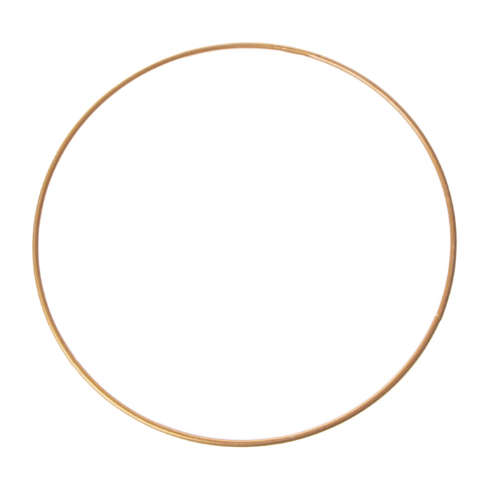 Cerchio 20 Cm In Metallo   - Pezzi 12 - 20X0,003X20cm - Colore: Dorato - Bianchi Dino - Decori Casa E Complementi
