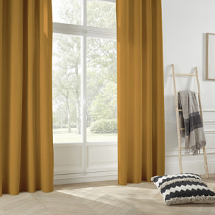 Rideau "Panama" - jaune ocre - 140x260 cm