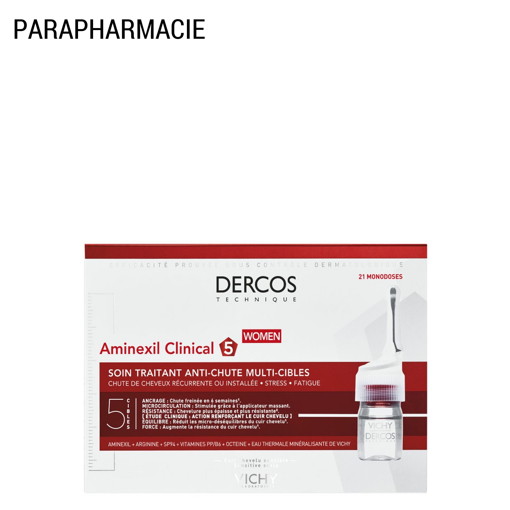 Dercos Technique Femme - Soin Traitant Anti-Chute Global 21x6 ml