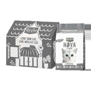Kit Cat Arena Eco Nova - Charcoal 7 L Arena para gatos
