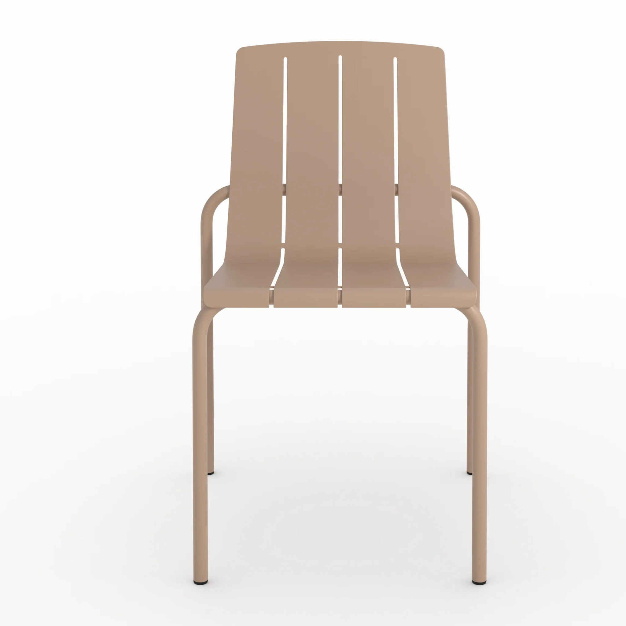 Lot de 2 chaises de jardin en métal taupe - Suna