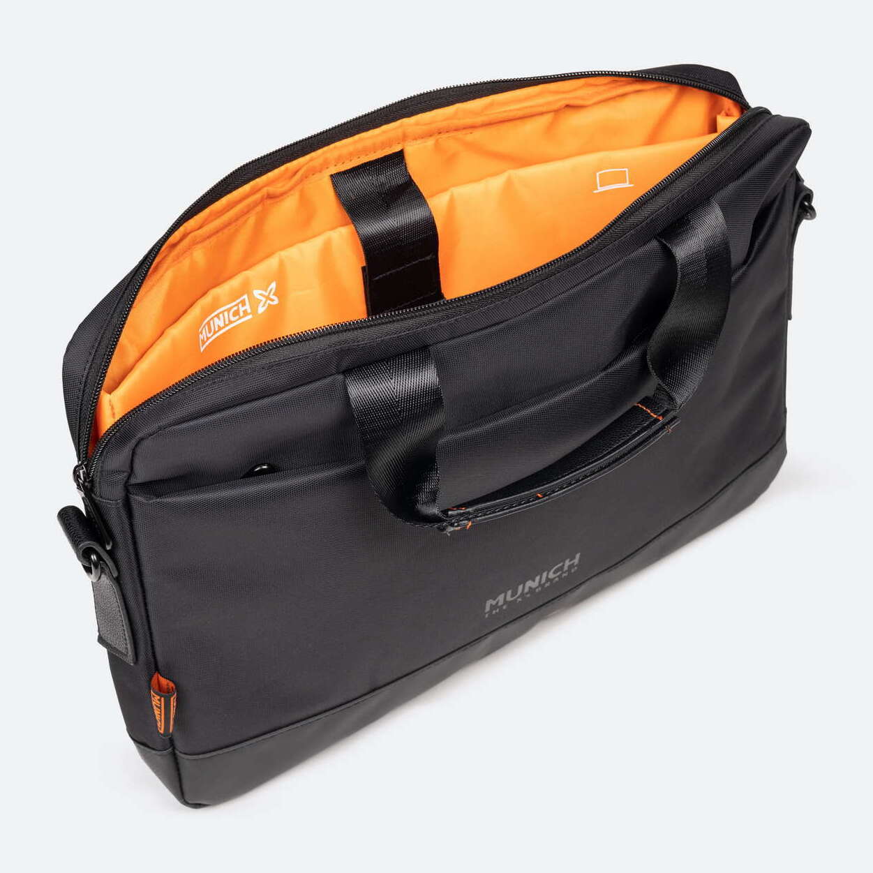 Maletín Bandolera Porta Portátil Negro BRIEFCASE. X-VENTURE