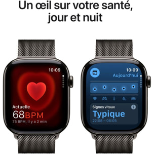 Montre connectée APPLE WATCH Serie 10 46mm Titane Ardoise S/M Cell