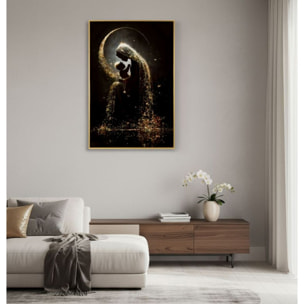 STAMPA DECORATA SU TELA LACCATA C/CORNICE MATERNITY -A- CM 60X3,5
X90