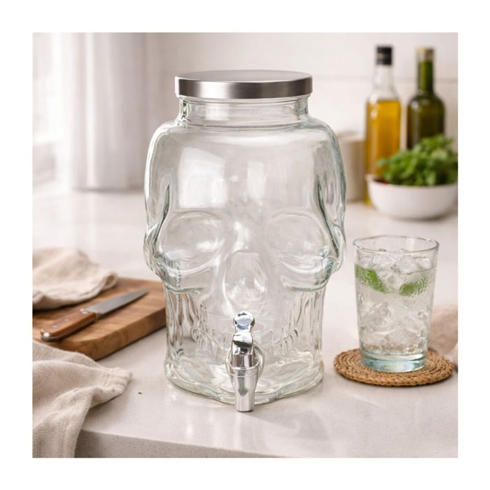 Fontaine à boisson tête de mort petit modèle, CUBANIOS