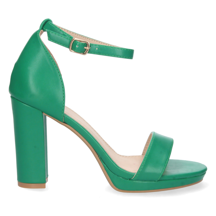 Sandalia de Tacon Ankle Strap con Hebilla