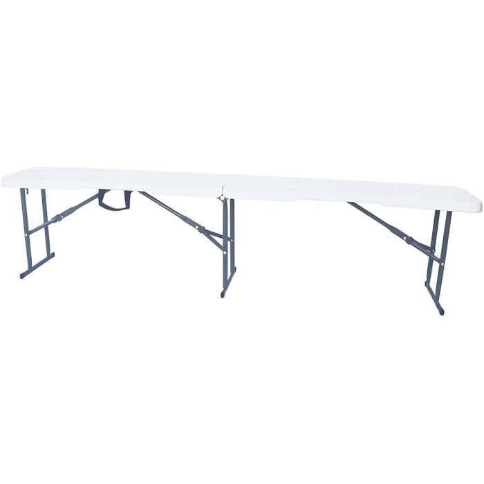 Banc pliant ''Foldy'' - 183 x 28 x 43 cm - Blanc