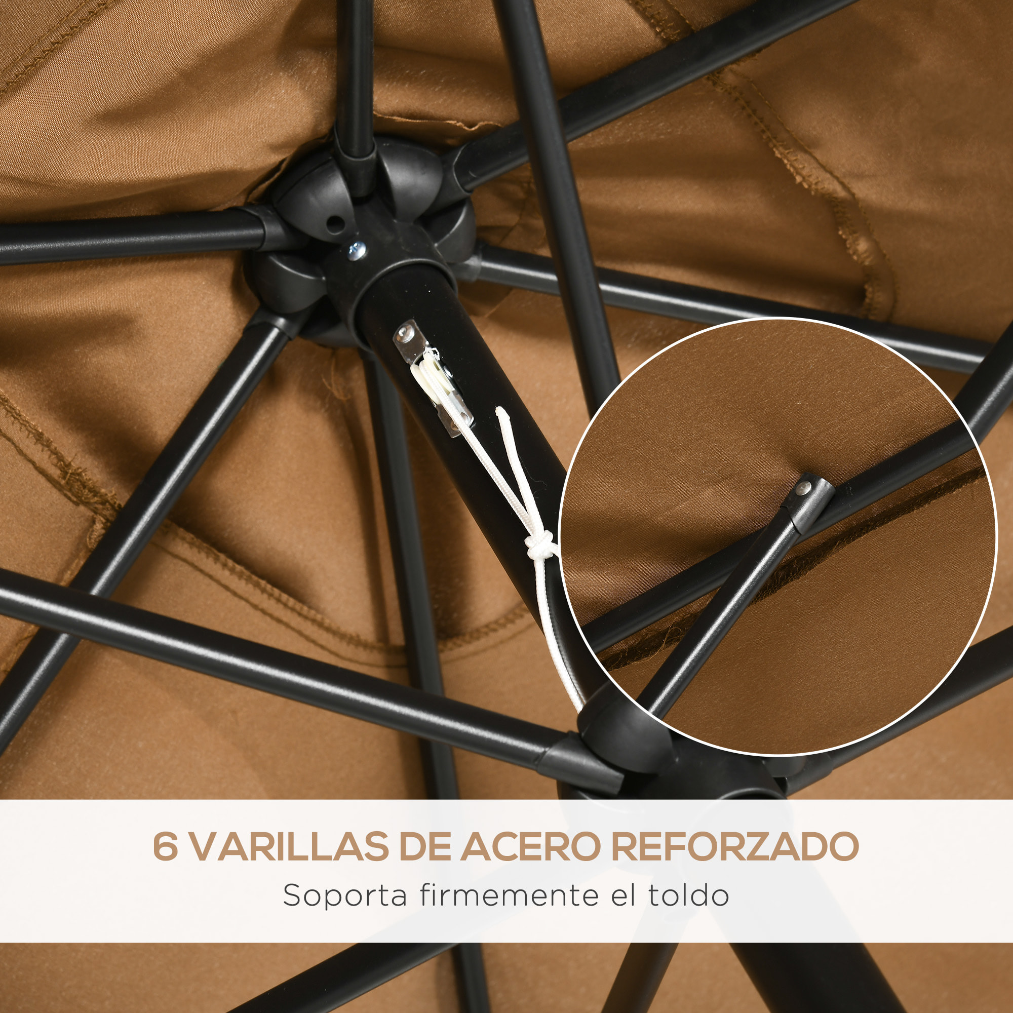 Sombrilla de Terraza Exterior 198x294 cm Parasol de Terraza Exterior con Ángulo Ajustable Mástil de Aluminio y Anti-UV Sombrilla para Jardín Patio Café