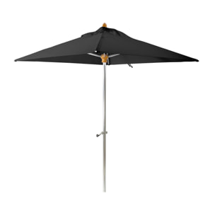 PARASOL NOIR ALUMINIUM 200X200CM SANS PIED COMETE