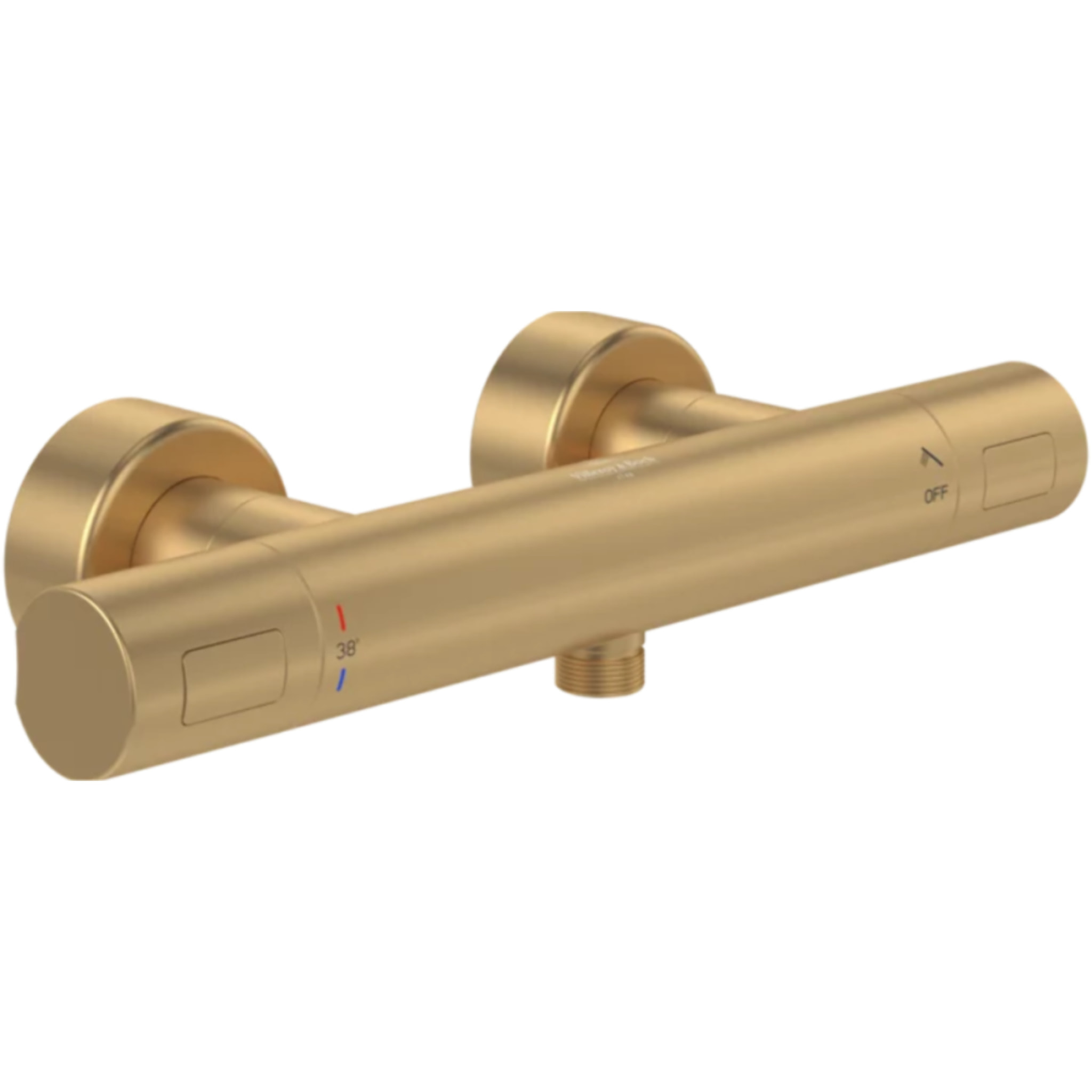 Mitigeur douche thermostatique Universal rond Or brossé
