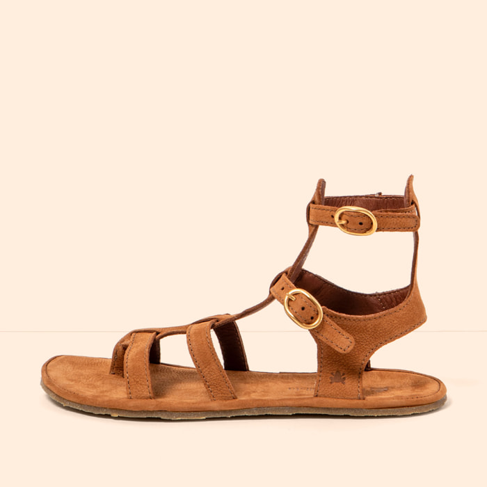 Sandalias N5687 NOBUCK CUERO/ BARE SANDALS color Cuero