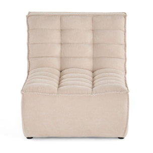 Ellie - fauteuil en velours texturé - Beige