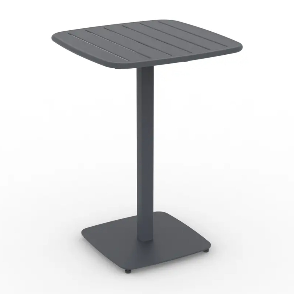 Table haute de jardin 2 places Alegoria 70x70cm gris graphite