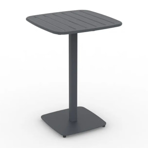 Table haute de jardin 2 places Alegoria 70x70cm gris graphite