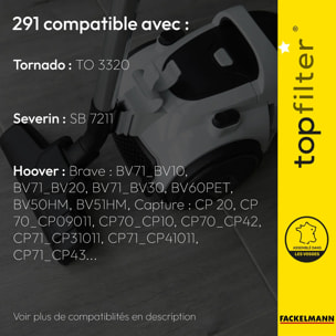 Lot de 4 sacs aspirateur pour Hoover TopFilter Premium