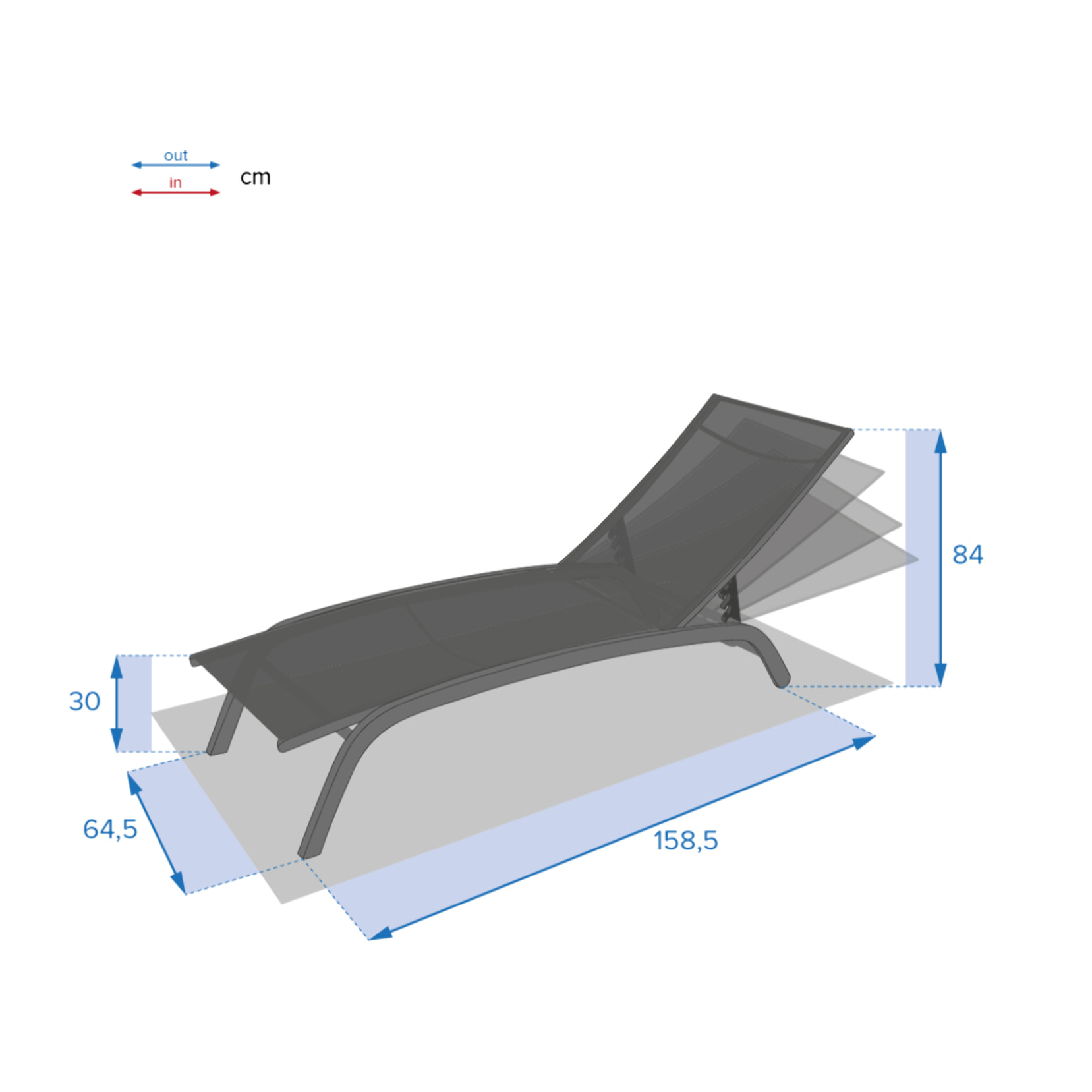 Transat "Bonao" lin & tonka en aluminum traité en epoxy