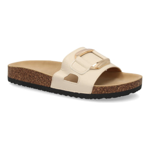 Sandalia plana de mujer, comoda y elegante, diseño moderno con material bio