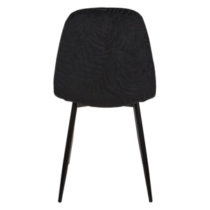 Chaise Pieds Metal Leaf Noir - Lot De 4