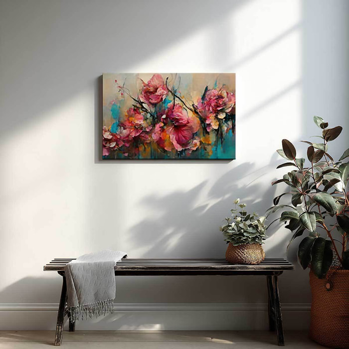 Tableau de fleurs Roses sauvages brutes Toile imprimée