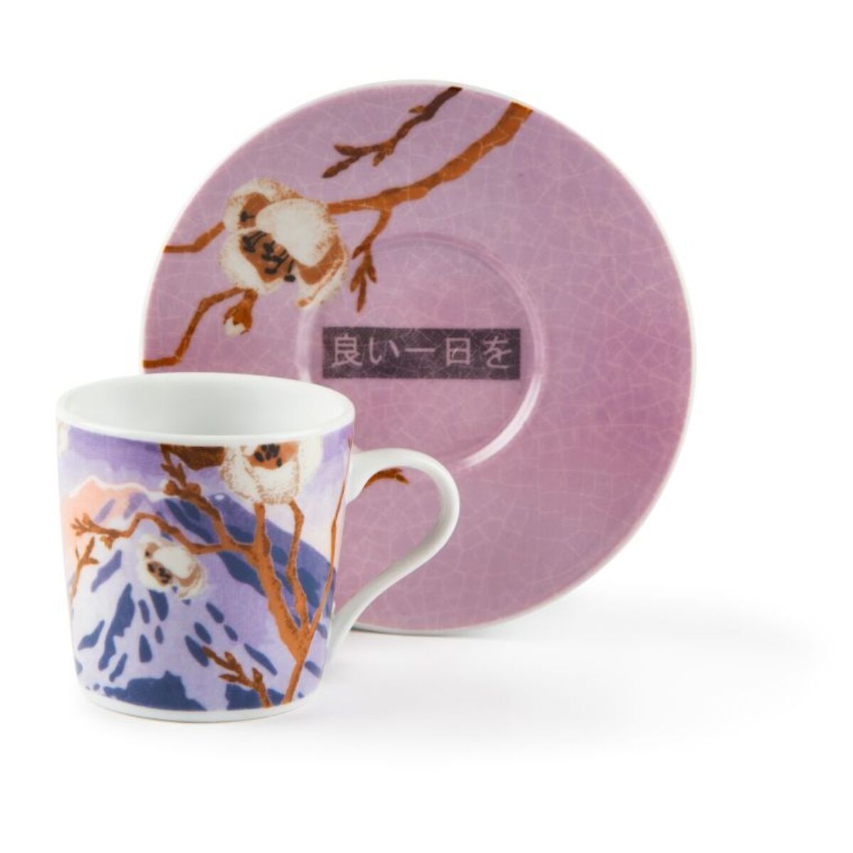 Set de 6 Tasses à Café avec Soucoupe Excelsa – Fuji, Porcelaine Multicolore