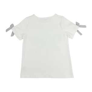 TSHIRT JERSEY BIANCO STAMPA LIBELLULA