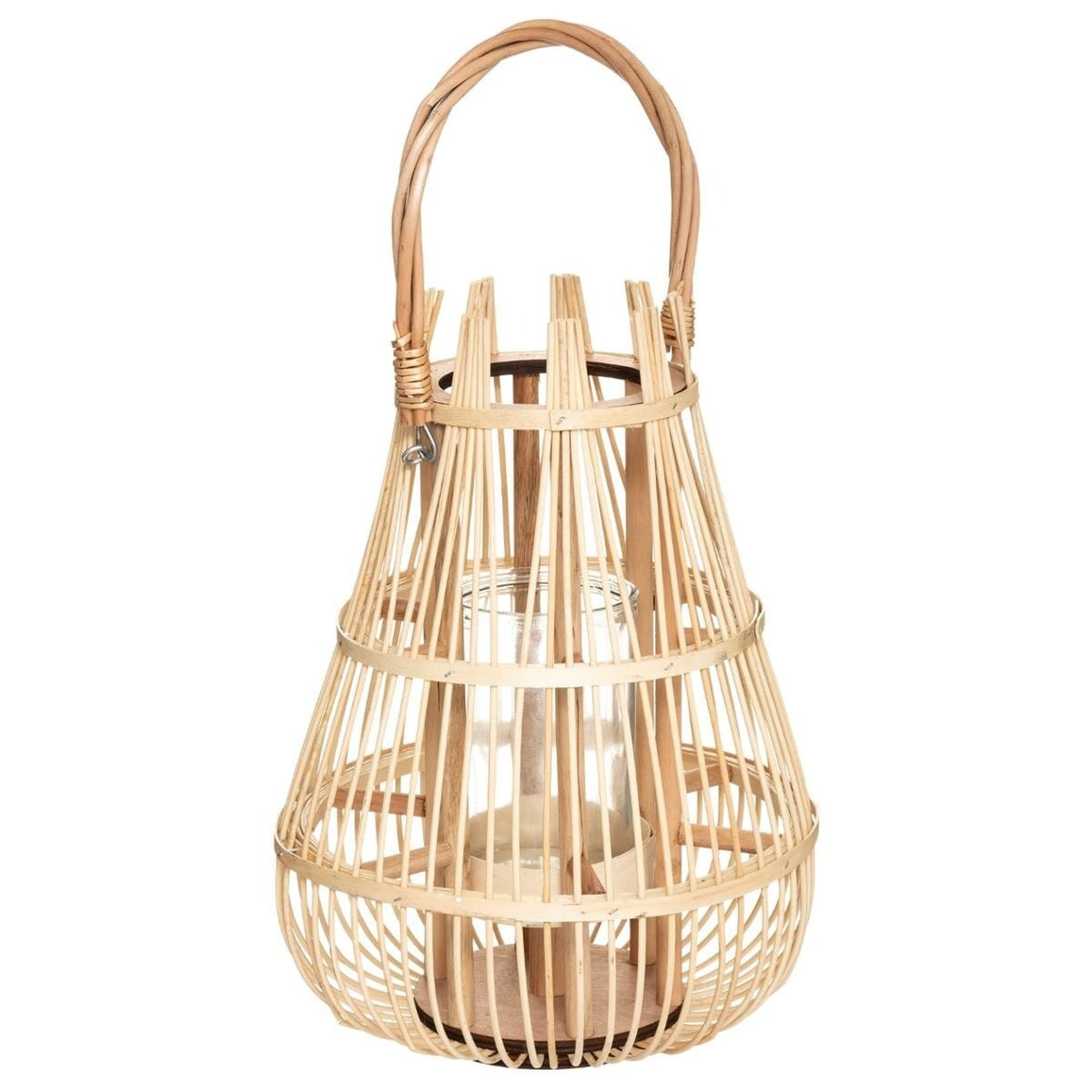 Farol cesta alta h37,5 beige