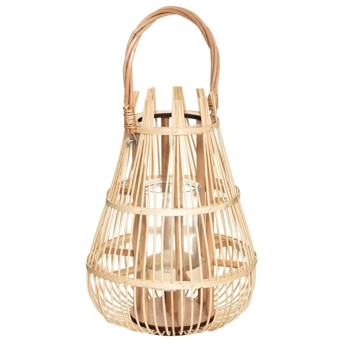 Farol cesta alta h37,5 beige