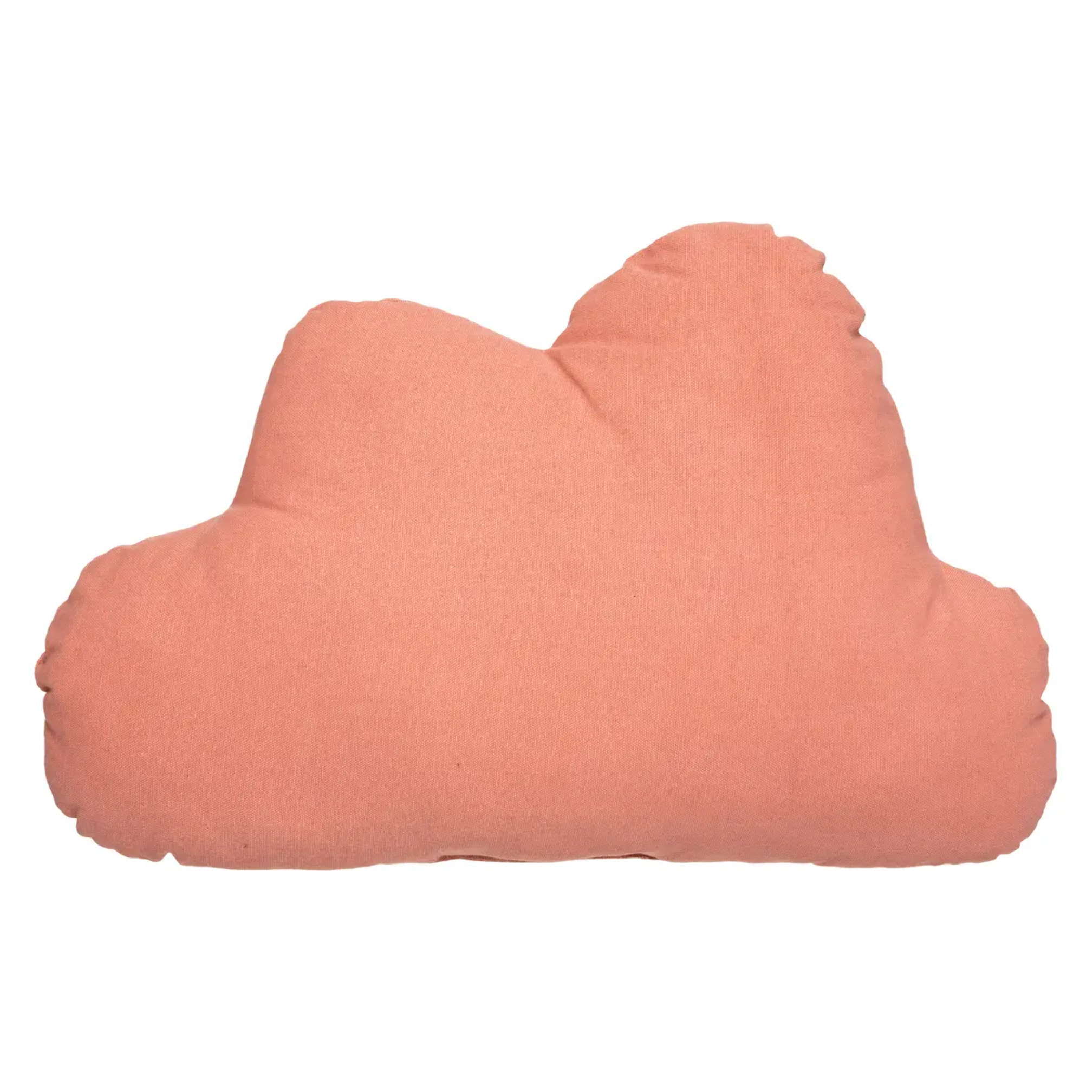 Coussin enfant "Berlingot" nuage - coton - rose terracotta - 45x28 cm