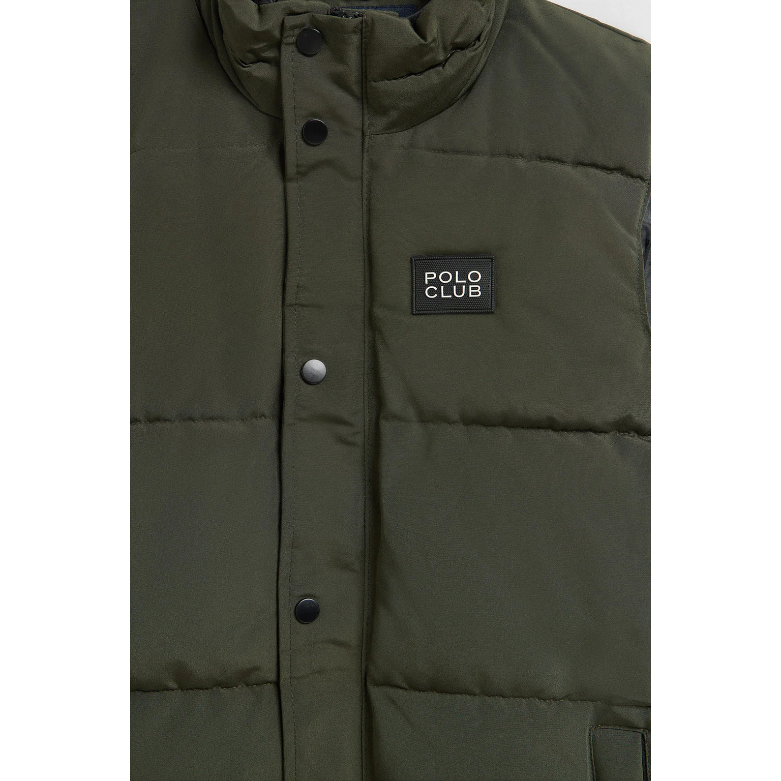 Gilet verde trapuntato con toppa in gomma Polo Club