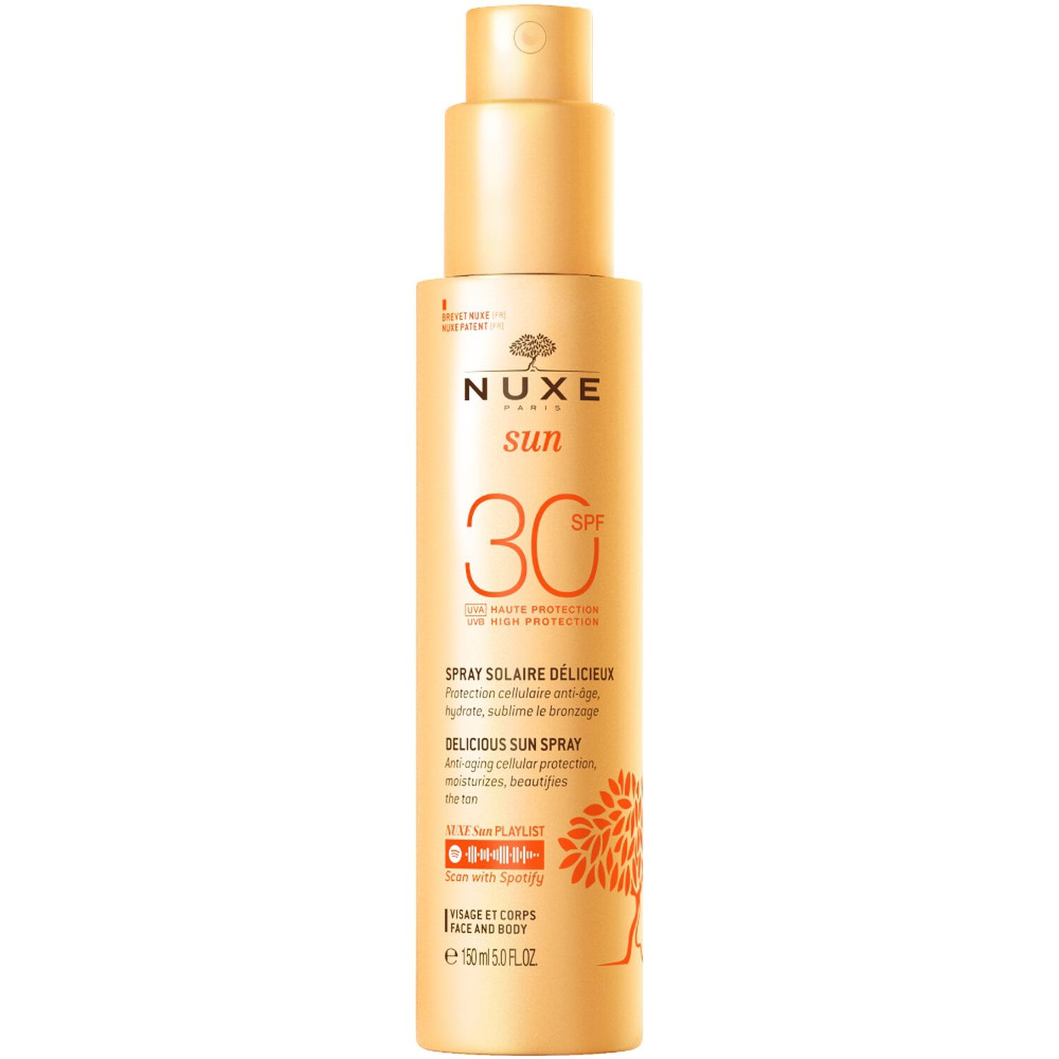 Nuxe Sun  - Spray Solaire Fondant Haute Protection SPF30 -  Visage et Corps - Tous types de peaux - 150ml