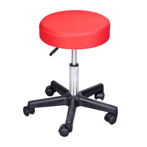 Tabouret massage a roulettes reglable en hauteur pivotant avec trois couleurs de housse de protection