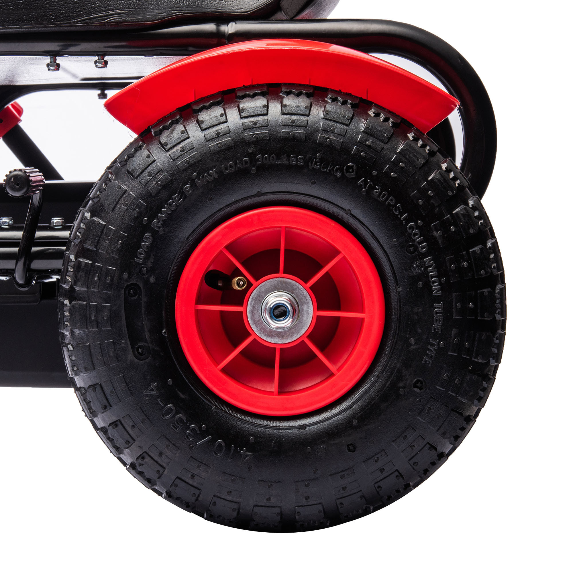 Go Kart a Pedales para Niños de +5 Años Coche de Pedales Infantil con Asiento Ajustable Neumáticos de Goma Freno de Mano para Niños y Niñas Carga 50 kg 121x58x61 cm Rojo