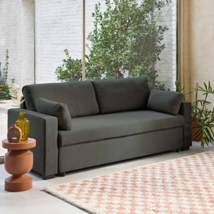 Canapé convertible 3 places tissu chenille EASY