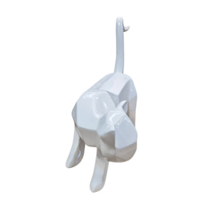 Statuette chat style cubique en résine H29cm - KITTY