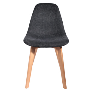 Chaise Grosse Maille Noire - Lot De 2