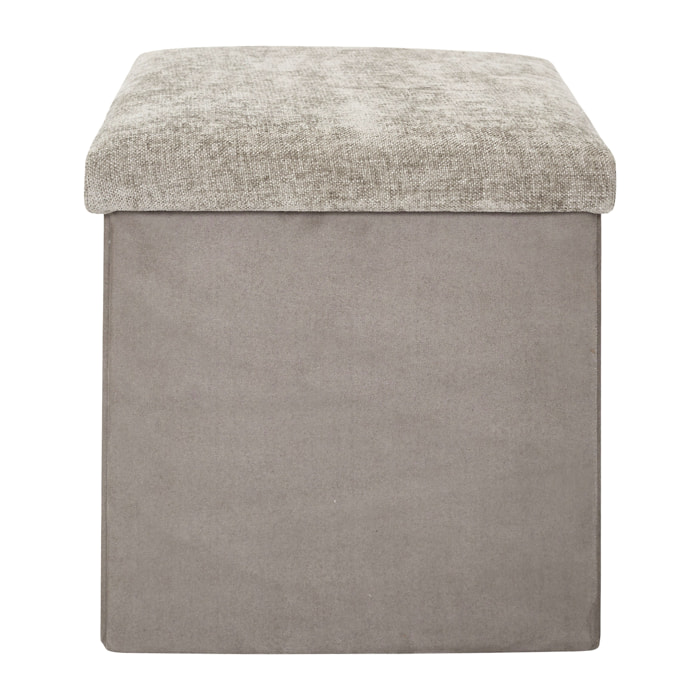 Coffre Pouf Pliable Emilia Marron