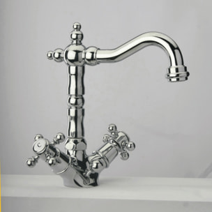 Mélangeur lavabo bec rétro PAINI Tiffany Chromé