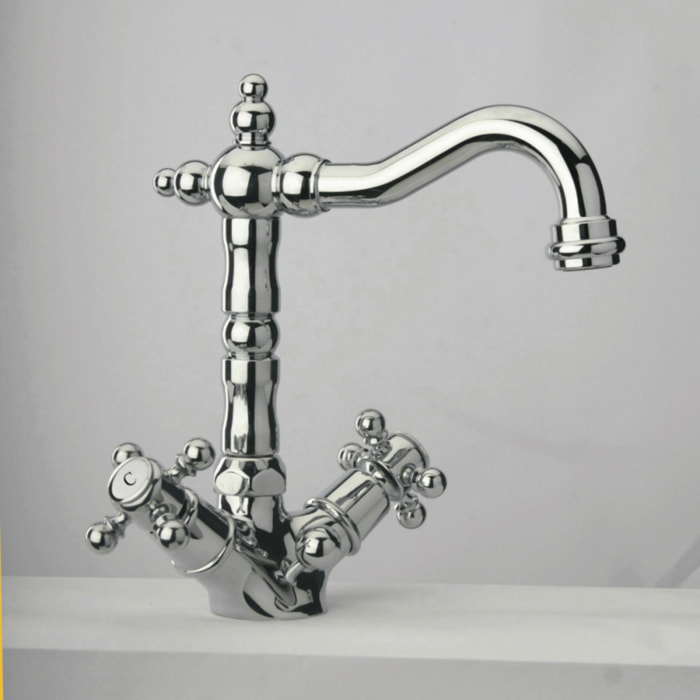 Mélangeur lavabo bec rétro PAINI Tiffany Chromé