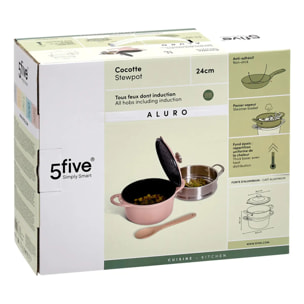 Cocotte Aluro aluminium rose D24cm