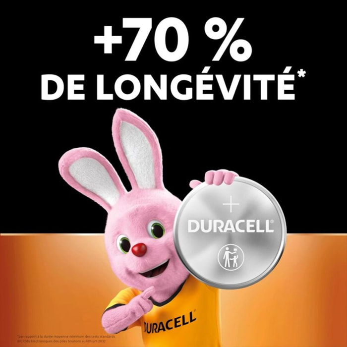 Pile DURACELL Lithium DL/CR 2032, pack de 2 unités