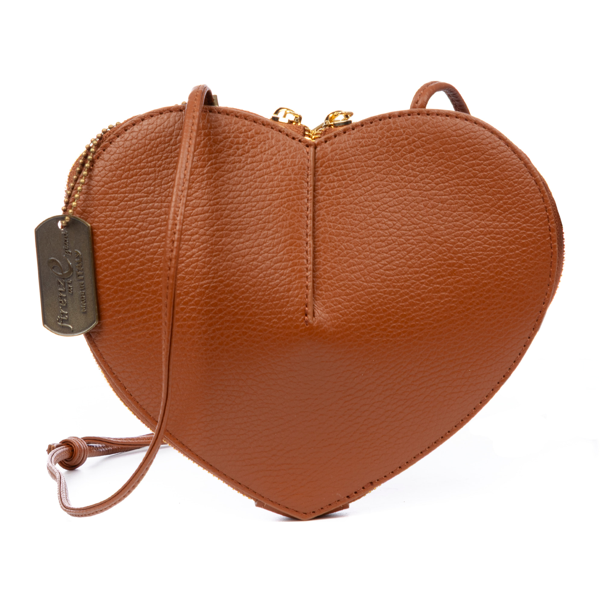Borsa a spalla Barbaresco donna, a forma di cuore. Pelle autentica Dollaro.