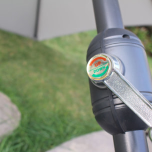 Parasol droit rond Ø 3 m écru PORTO