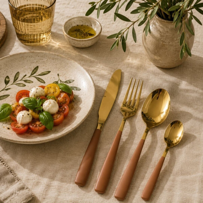 Ménagère 24 pièces en inox, design 3, YOKOTE